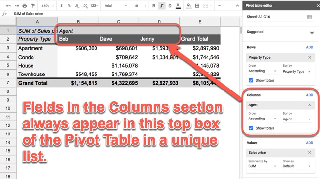 display the pivot table builder in excel for mac